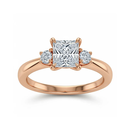 Wyla Princess Cut Lab diamond Solitaire Ring - Jewelslane