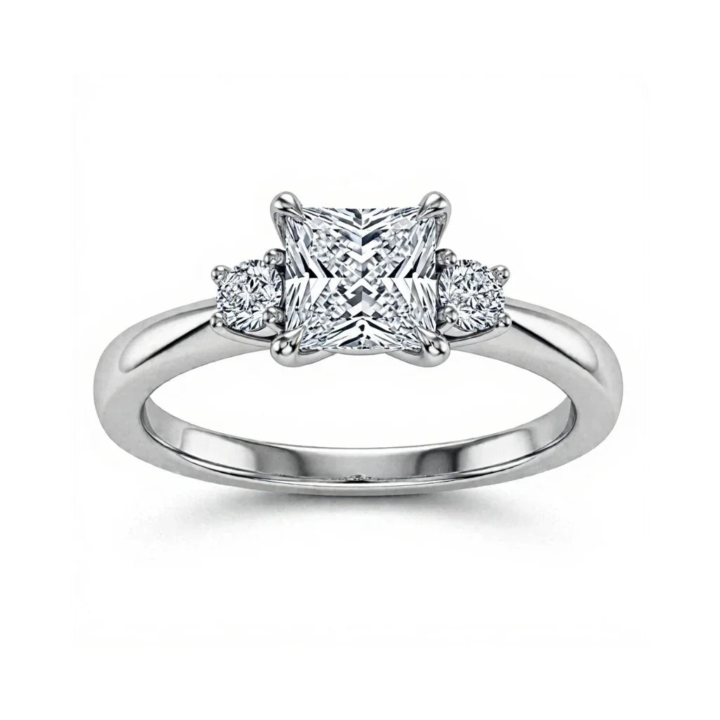 Wyla Princess Cut Lab diamond Solitaire Ring - Jewelslane