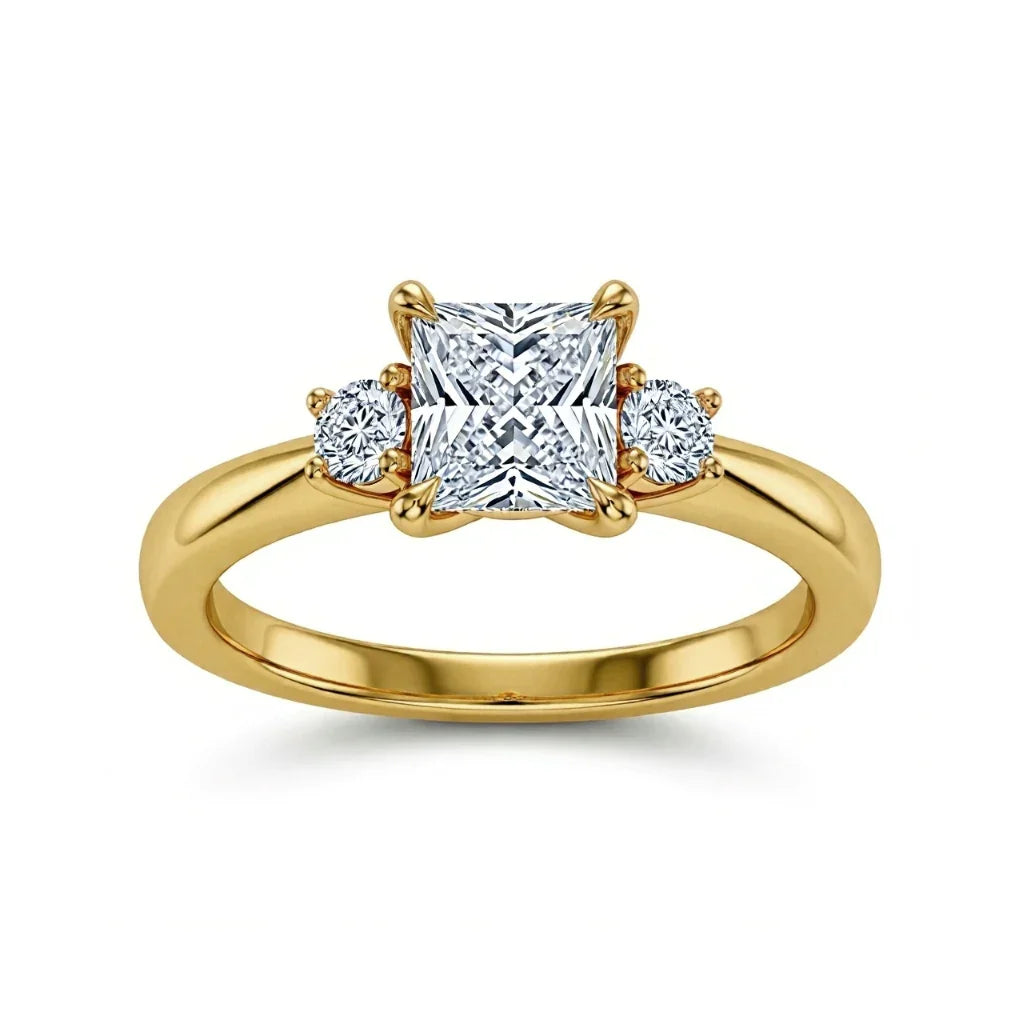 Wyla Princess Cut Lab diamond Solitaire Ring - Jewelslane