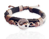 Yin Yang Silver Leather Bracelet for Men - Jewelslane