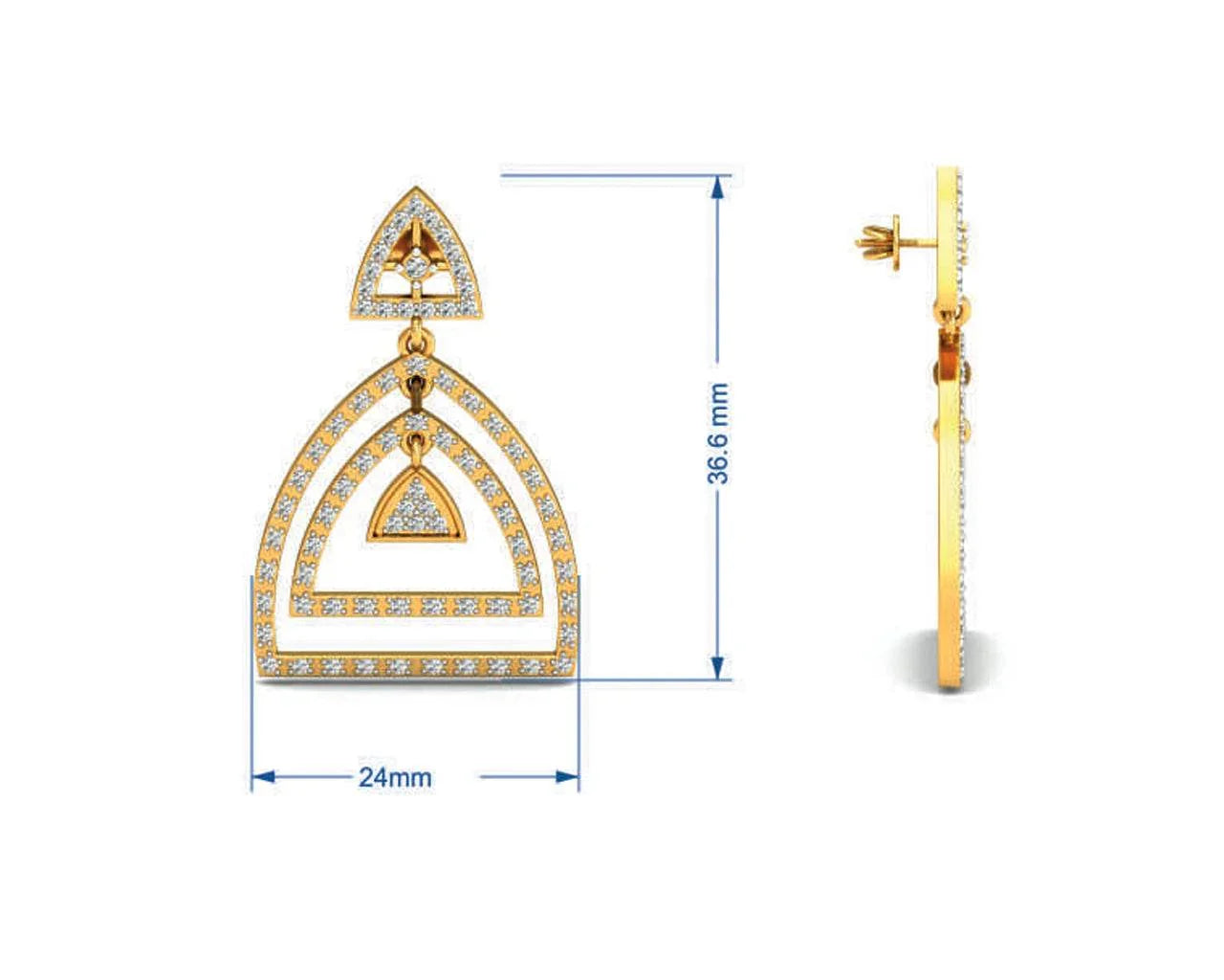 Zulaikha Diamond Earrings - Jewelslane