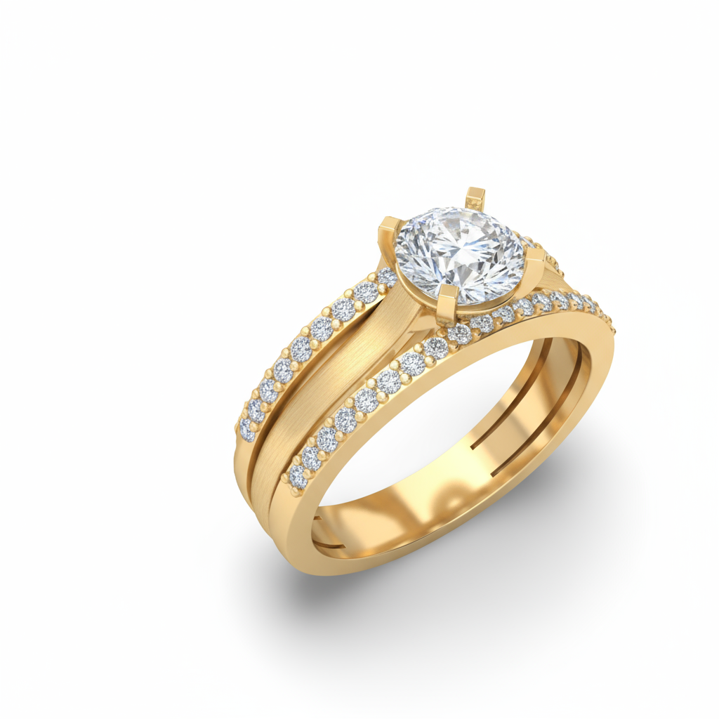 Naima Lab Grown Diamond Soitaire Ring - jewelslane