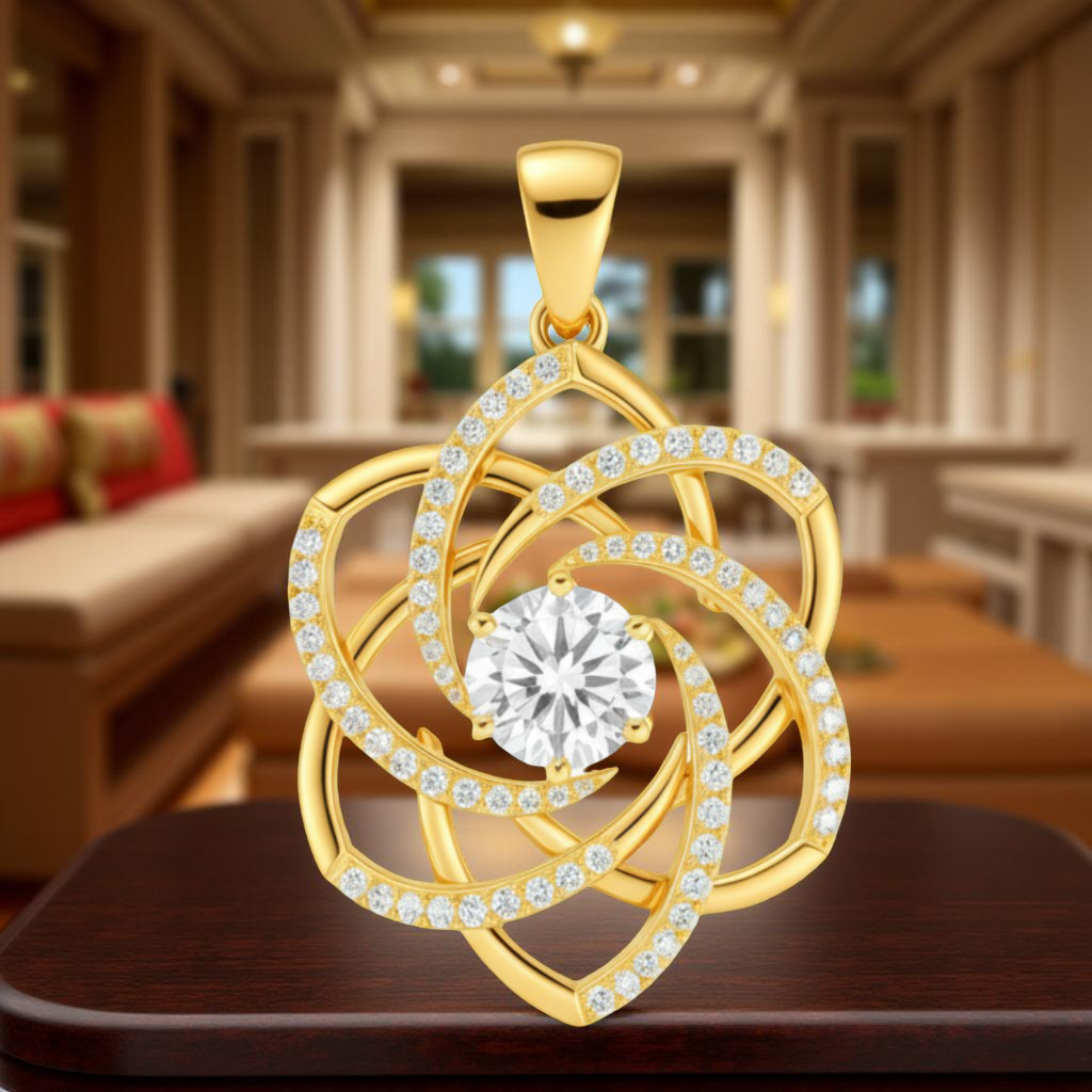 val lab grown diamond solitaire pendant - Jewelslane