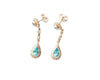 Blue Topaz Diamond Earring in Gold - Jewelslane