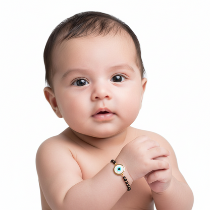 18k Gold Plated Evil Eye Bracelet for New Born - Jewelslane