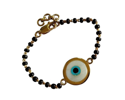 18k Gold Plated Evil Eye Bracelet for New Born - Jewelslane