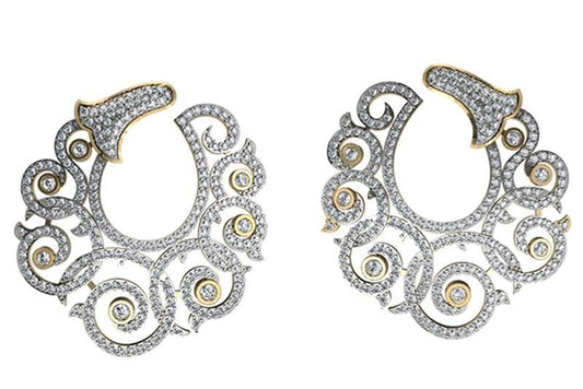 Fashionable Diamond Hoops - Jewelslane