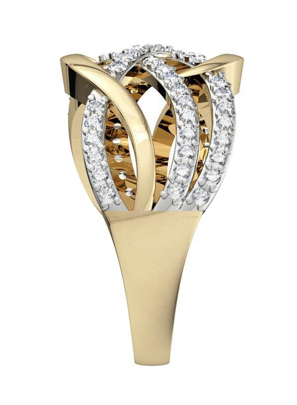 Captivating wide diamond Band - Jewelslane