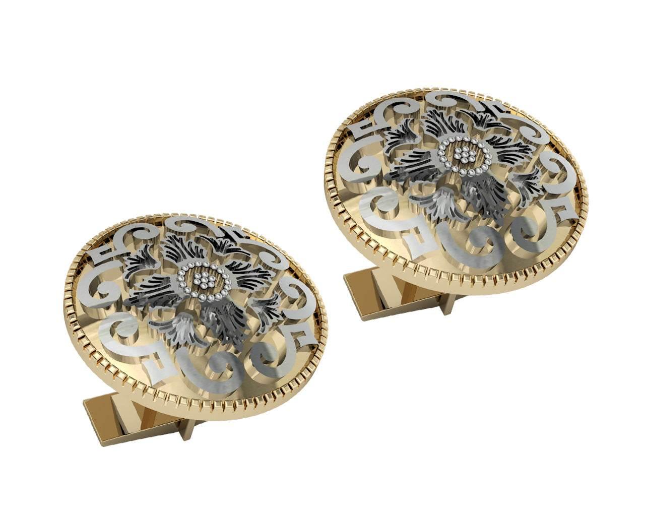 Alfred Gold cufflinks - Jewelslane