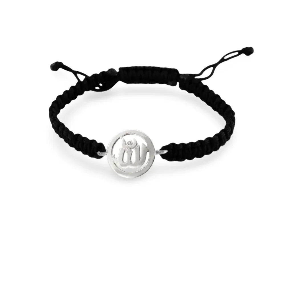 Allah Single Diamond Bracelet in Silver - Jewelslane
