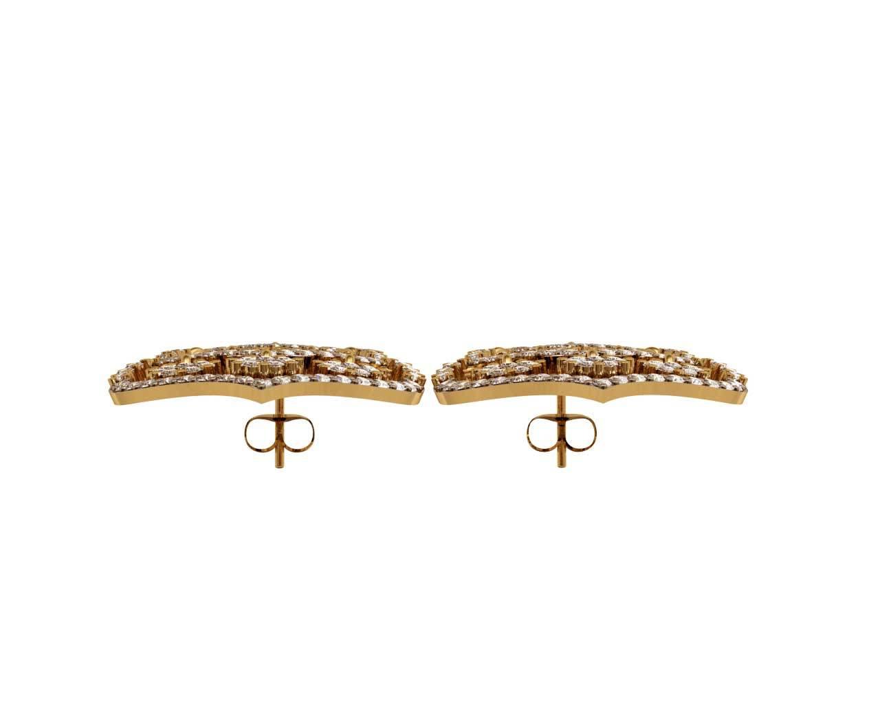 Alluring Diamond cluster danglers - Jewelslane
