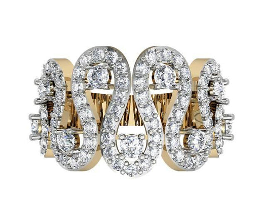 Alluring wide diamond band - Jewelslane