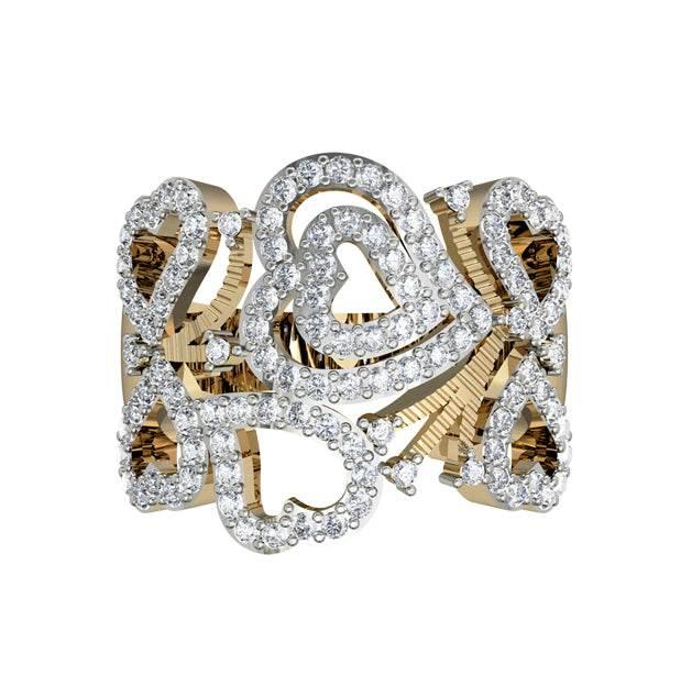 Amor Diamond Hearts Band - Jewelslane