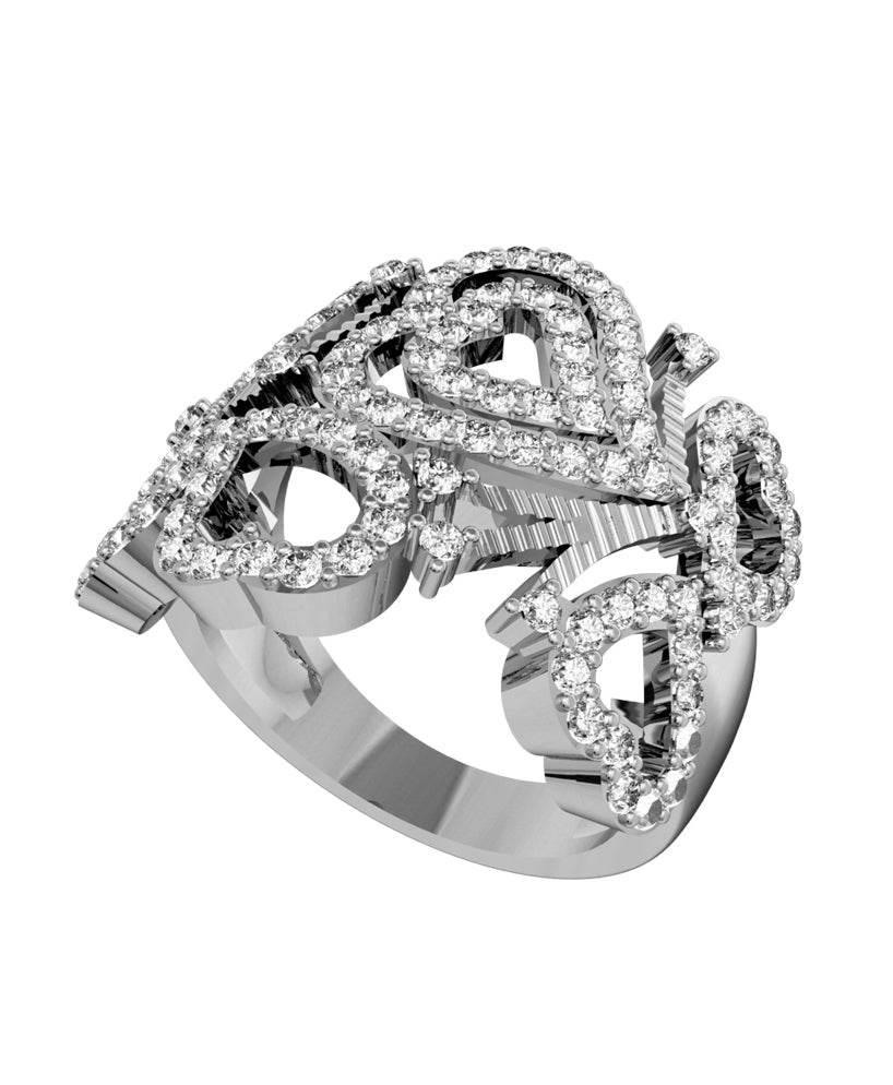Amor Diamond Hearts Band - Jewelslane