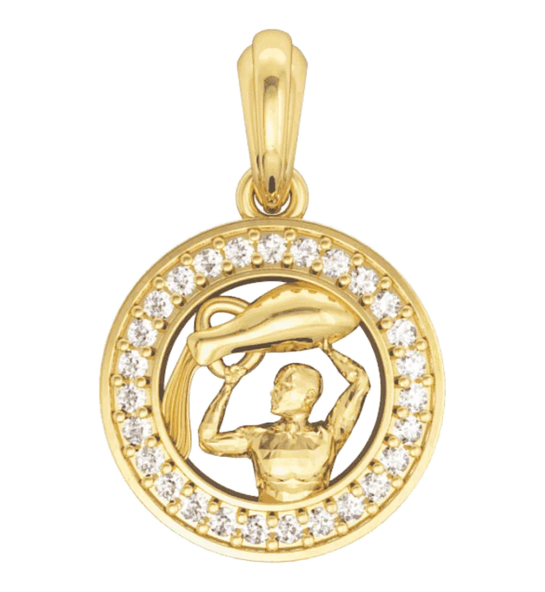 Aquarius Charm in Gold - Jewelslane