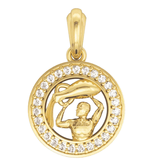 Aquarius Charm in Gold - Jewelslane