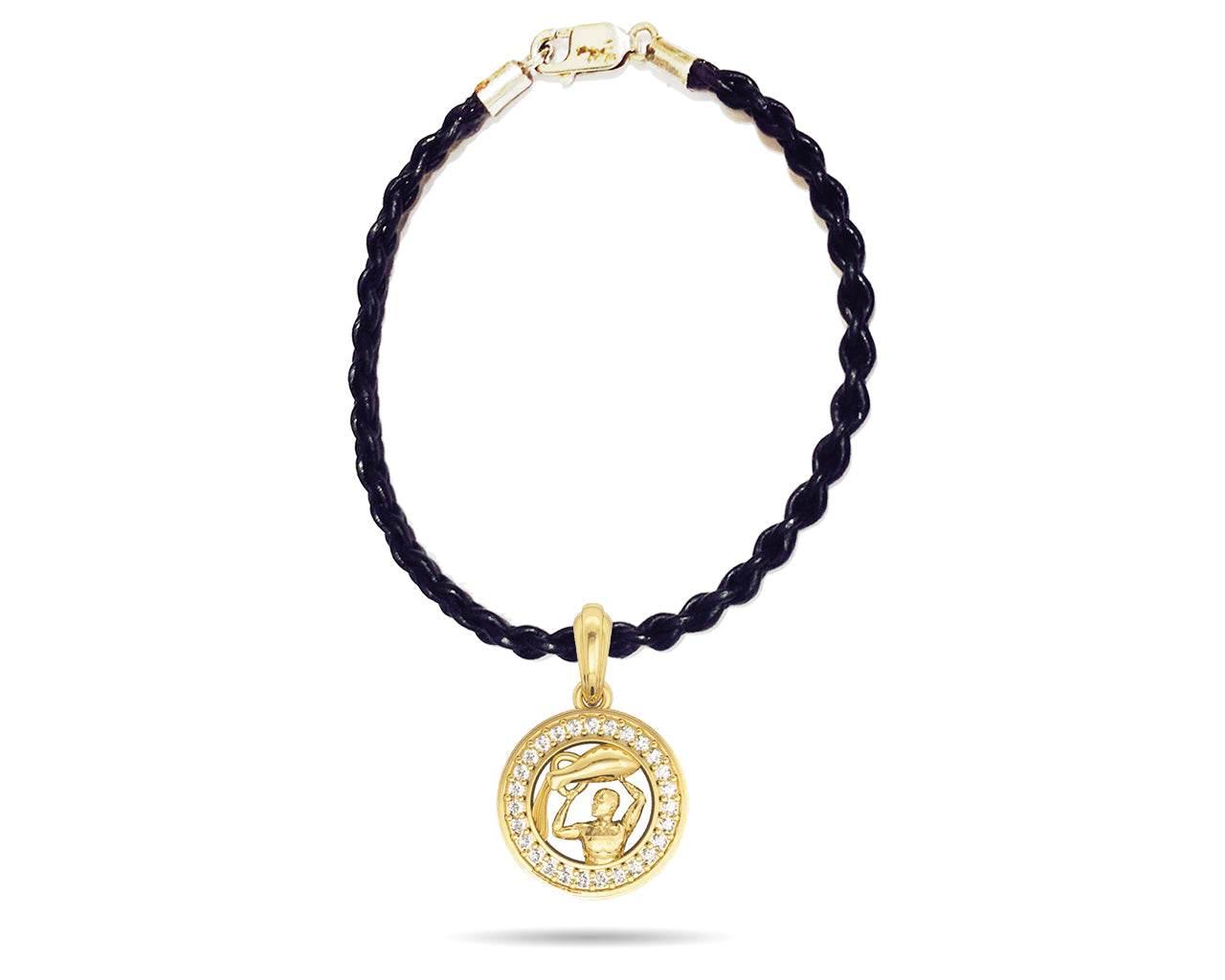 Aquarius Charm in Gold - Jewelslane