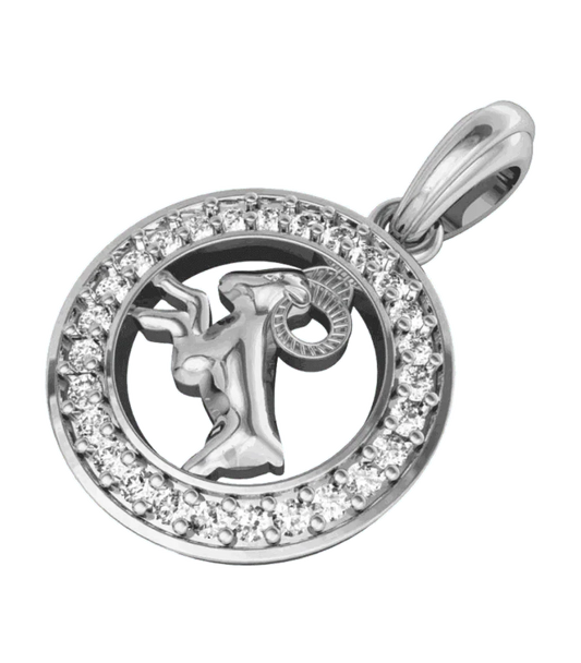 Aries Charm in silver - Jewelslane