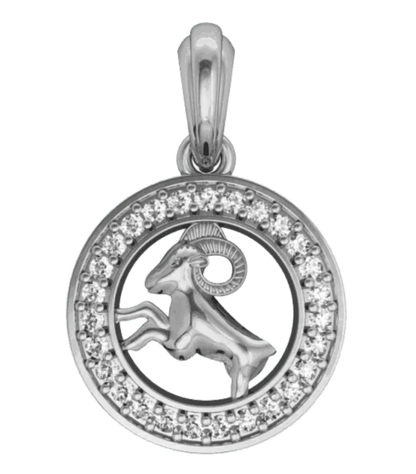 Aries Charm in silver - Jewelslane