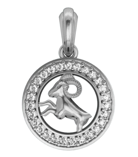 Aries Charm in silver - Jewelslane