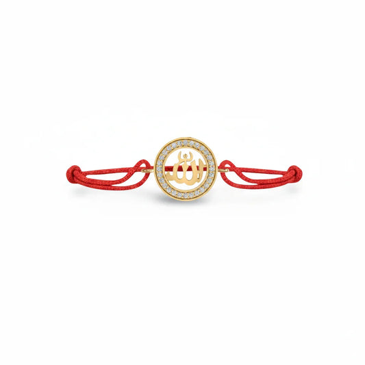 Auspicious Allah Bracelet in gold with diamonds - Jewelsalne