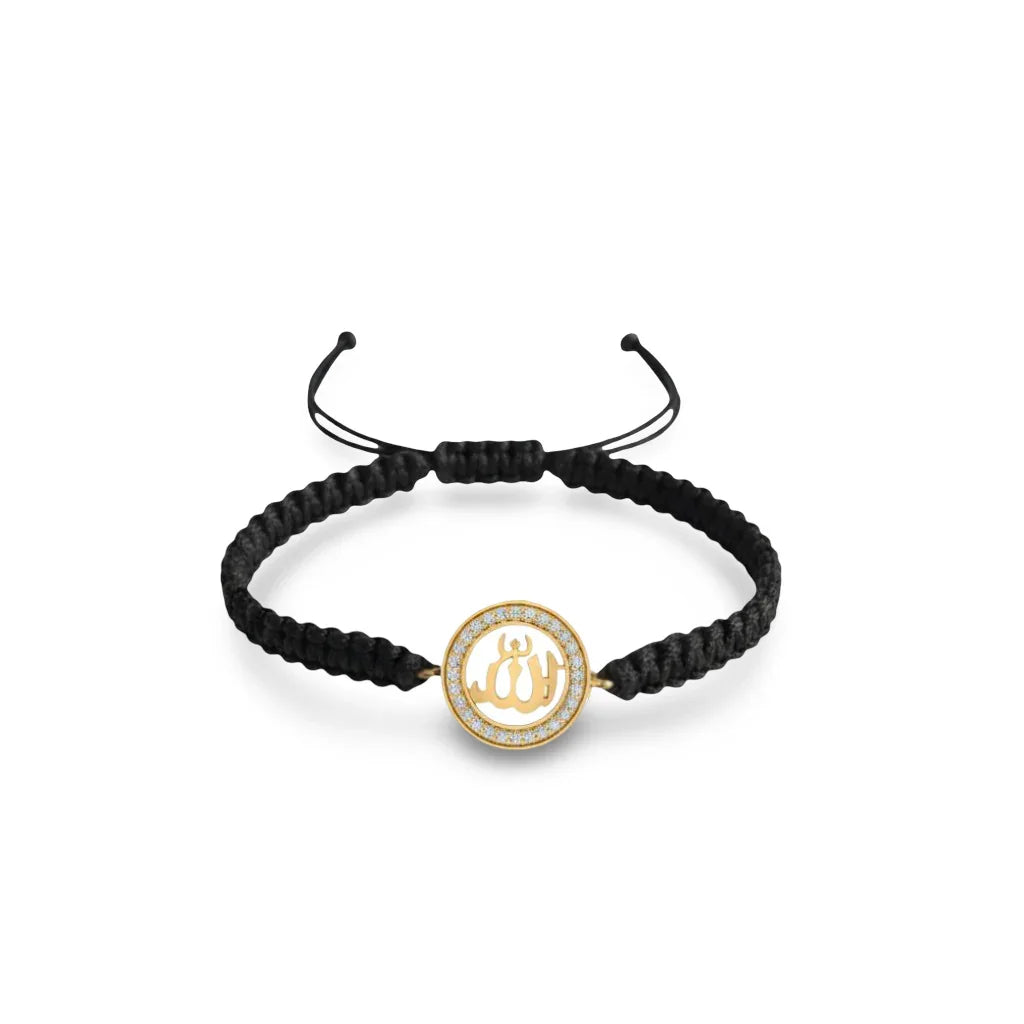 Auspicious Allah Bracelet in gold with diamonds - Jewelsalne