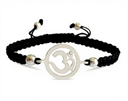 Auspicious Aum Charm Silver Bracelet for Girls - Jewelslane