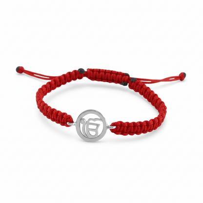 Auspicious Ik onkaar bracelet in Silver with a Diamond - Jewelslane