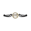 Auspicious Radhe bracelet in silver on adjustable thread - Jewelslane