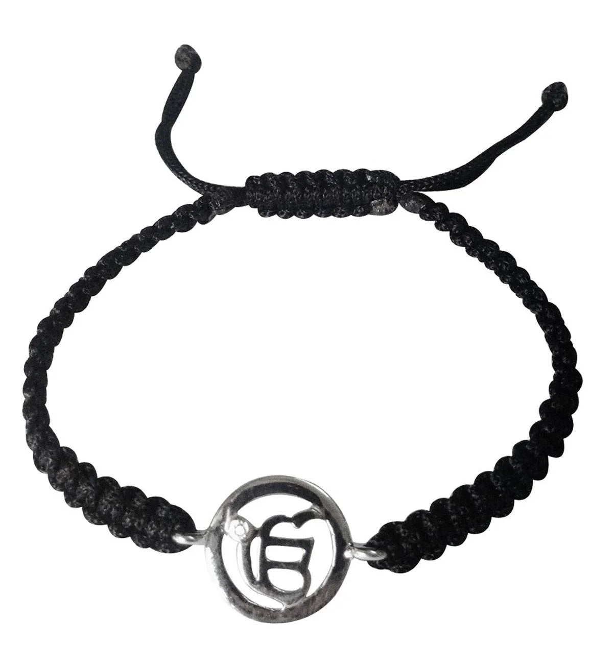 Auspicious Ik onkaar bracelet in Silver with a Diamond - Jewelslane