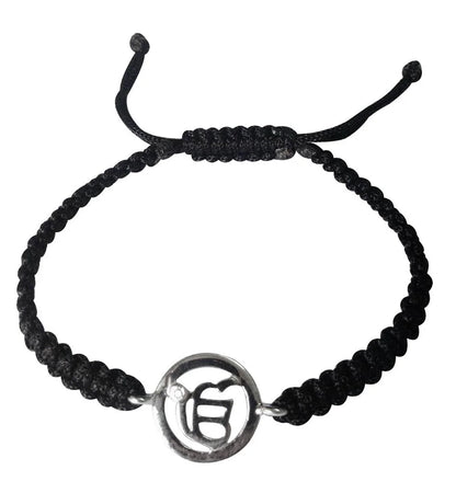 Auspicious Ik onkaar bracelet in Silver with a Diamond - Jewelslane