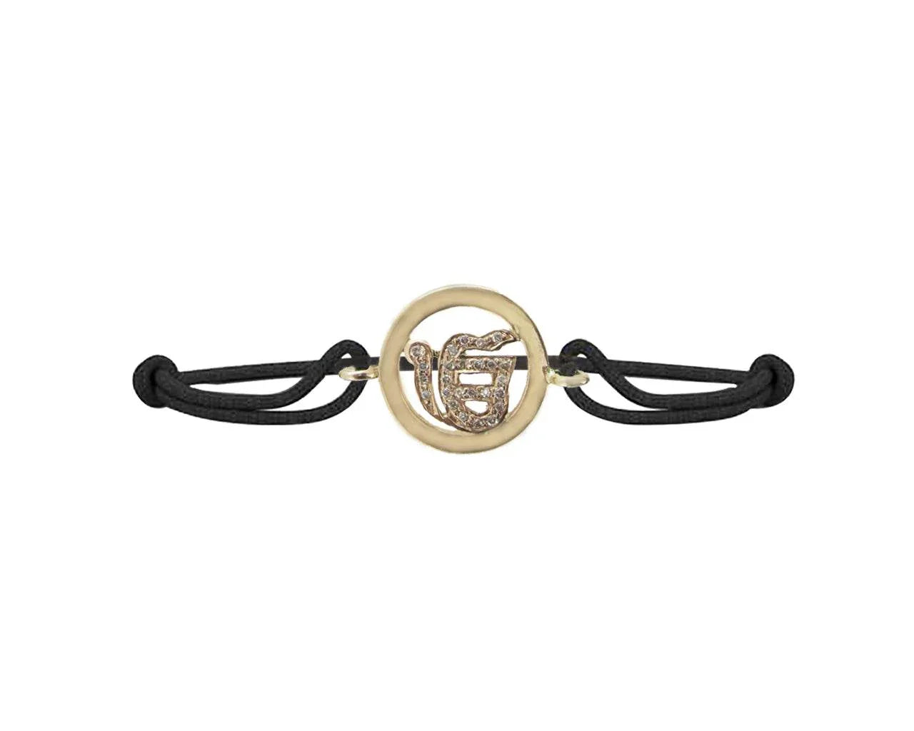 Ik Onkaar Gold Inside Diamond Bracelet - Jewelslane