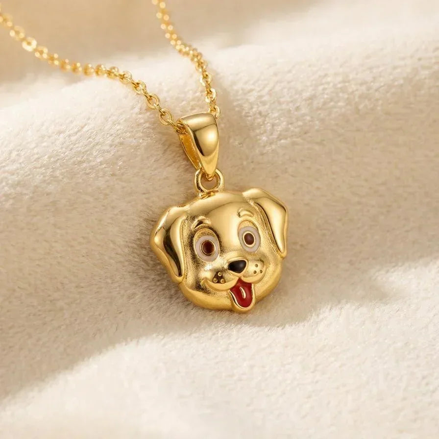 Baby Puppy Charm in Gold - Jewelslane