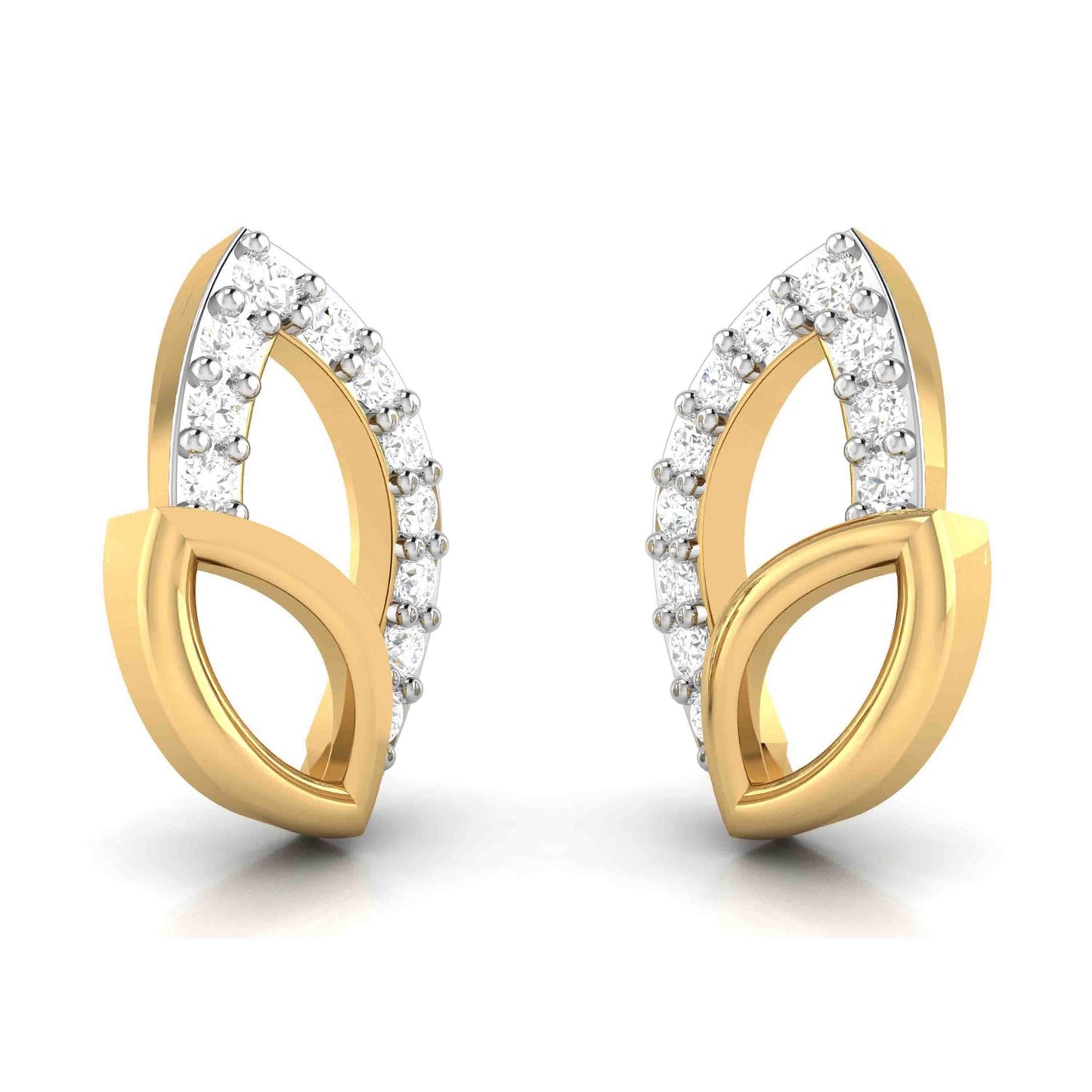 Belle Diamond Studs in 14k Gold - Jewelslane