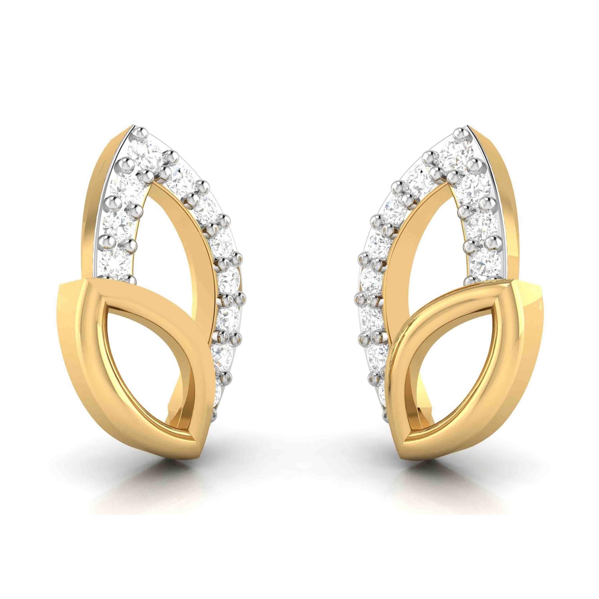 Belle Diamond Studs in 14k Gold - Jewelslane