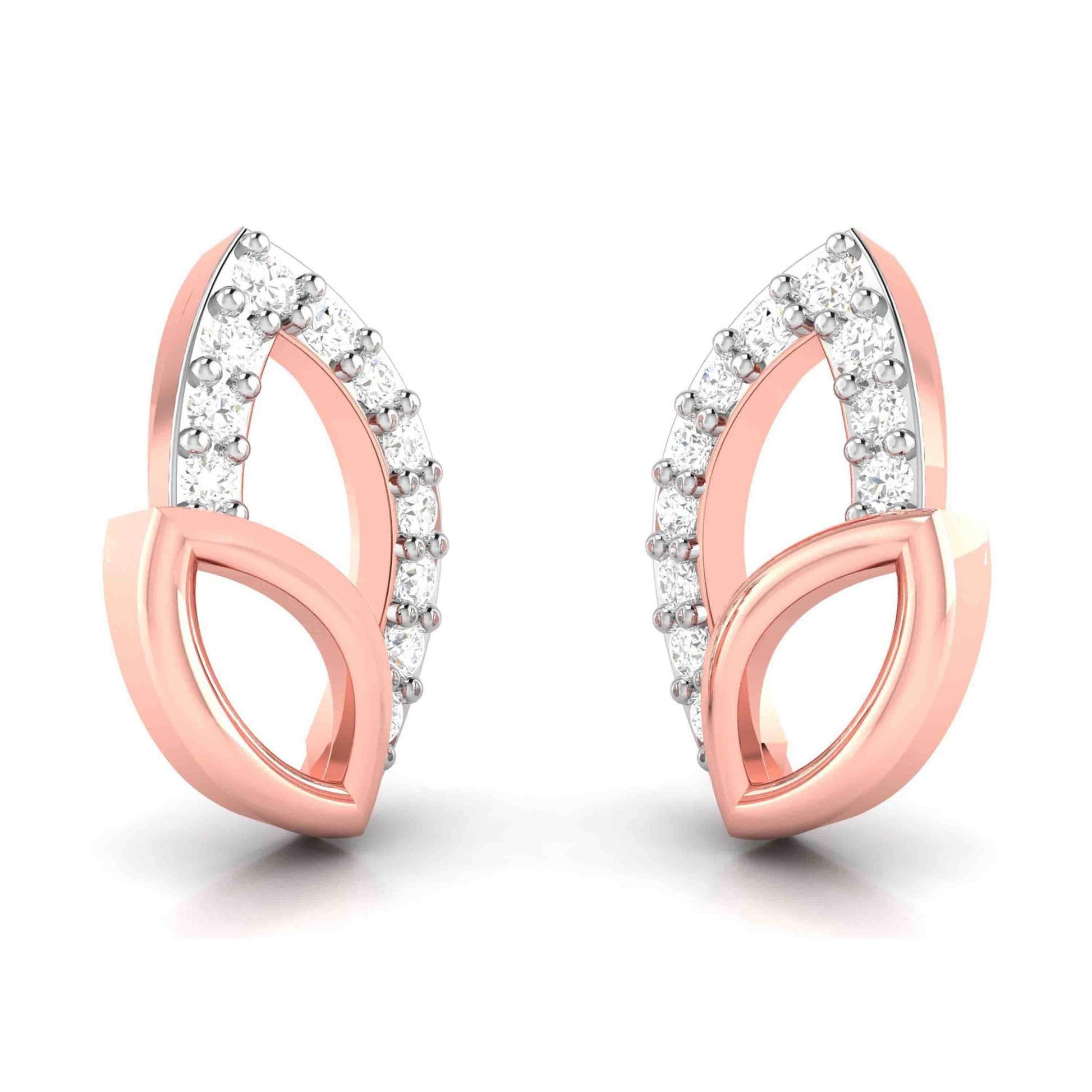 Belle Diamond Studs in 14k Gold - Jewelslane