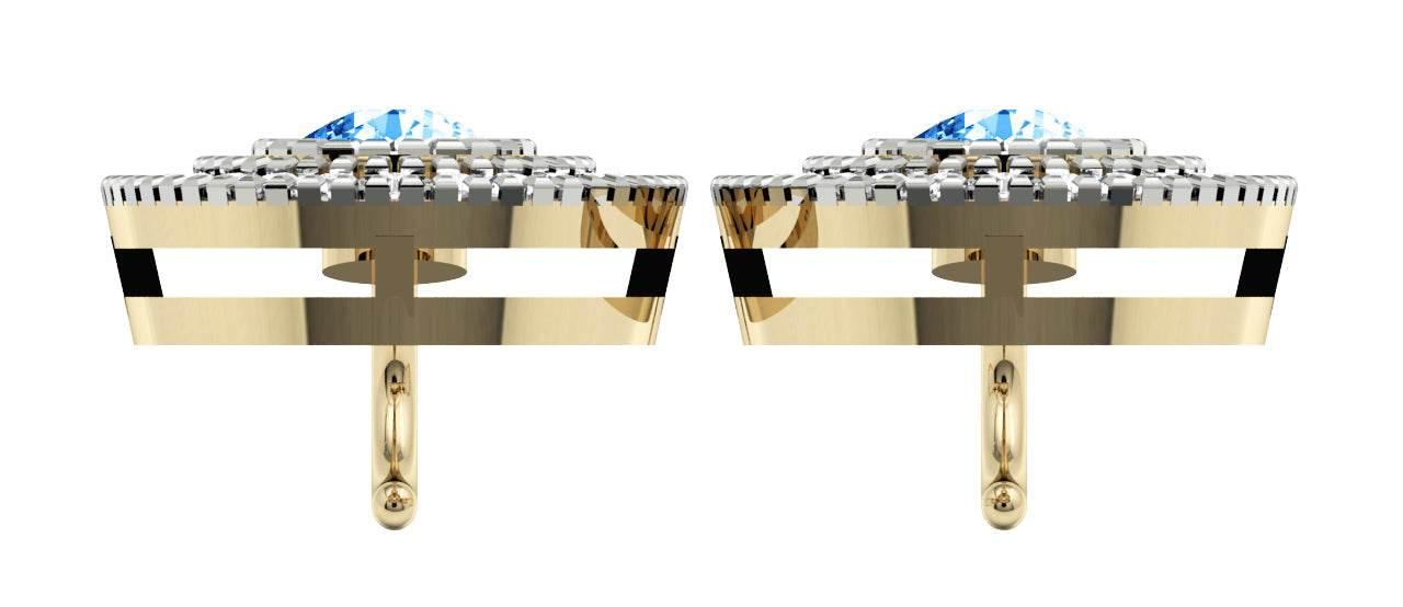 Blue Topaz Eartops - Jewelslane