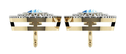 Blue Topaz Eartops - Jewelslane