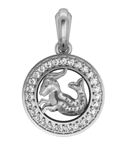 Capricorn Charm in Silver - Jewelslane