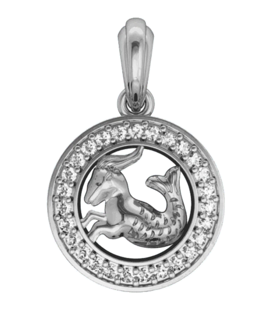 Capricorn Charm in Silver - Jewelslane