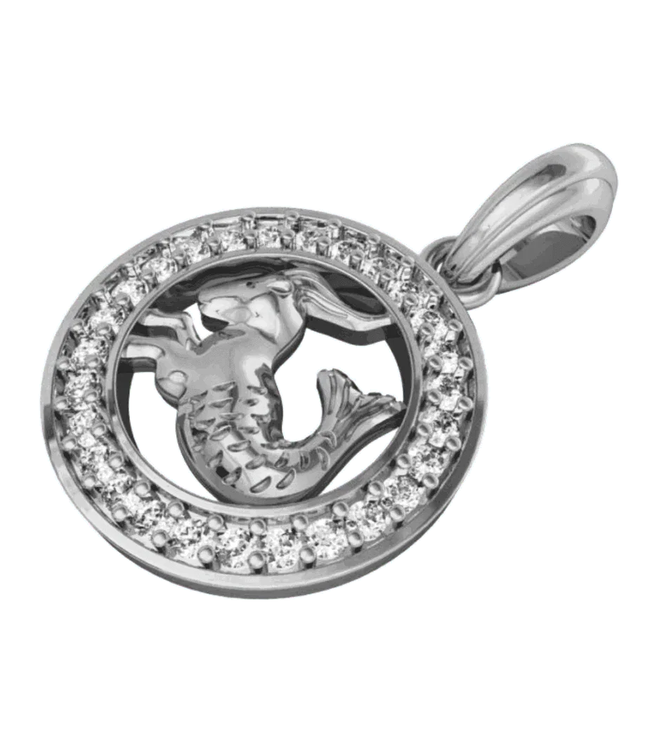 Capricorn Charm in Silver - Jewelslane