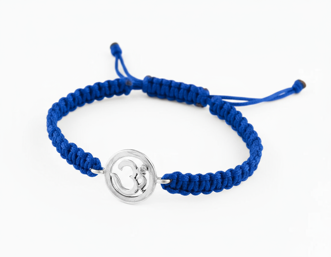 Om Single Diamond Bracelet Silver - Jewelslane