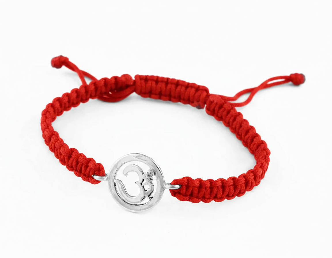 Om Single Diamond Bracelet Silver - Jewelslane