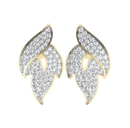 Contemporary Diamond ear studs - Jewelslane