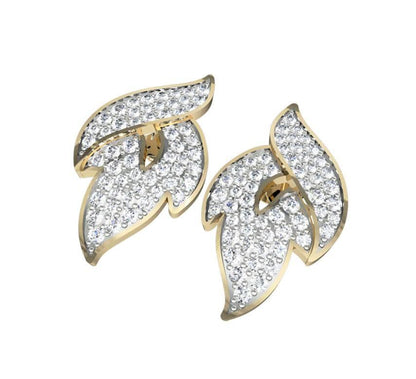 Contemporary Diamond ear studs - Jewelslane