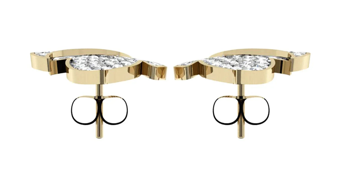 Contemporary Diamond ear studs - Jewelslane