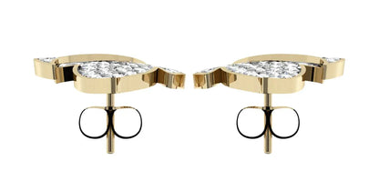 Contemporary Diamond ear studs - Jewelslane
