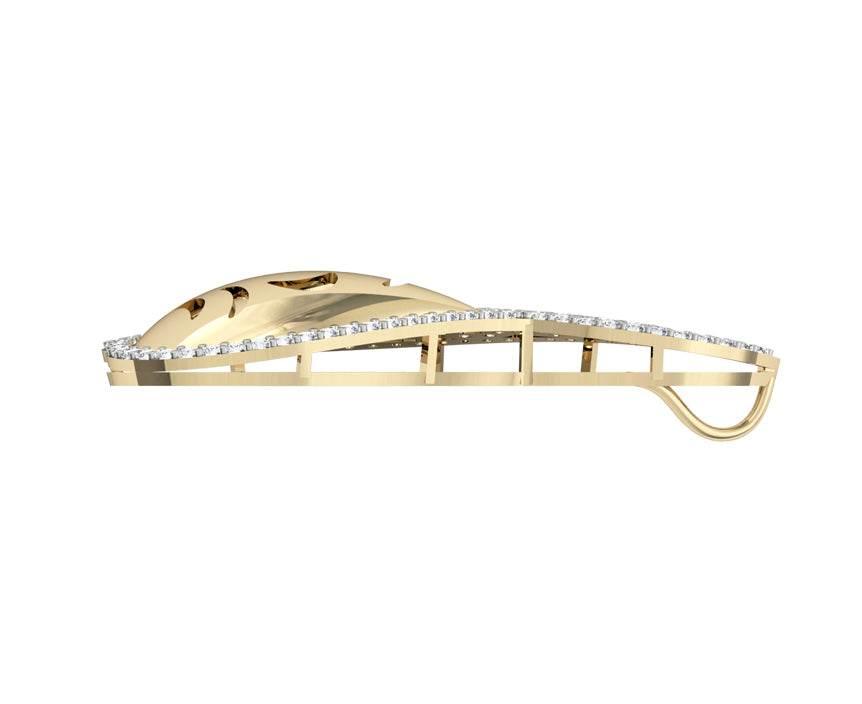 Contemporary Two tone diamond Pendant - Jewelslane