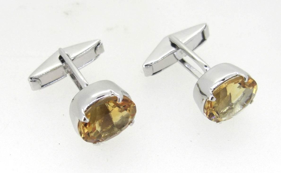 Citrine Cufflinks - Jewelslane
