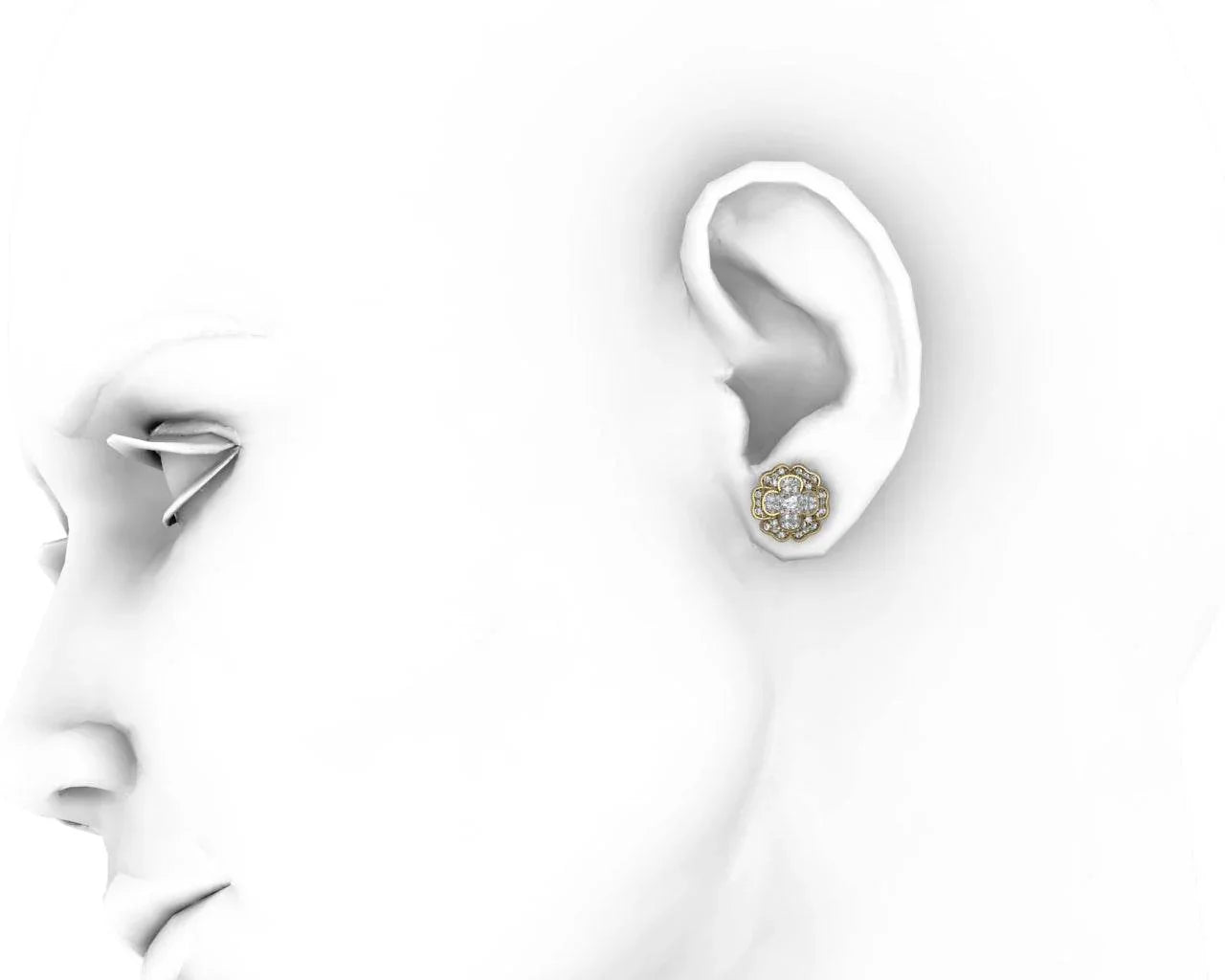 Dainty Diamond Eartops - Jewelslane